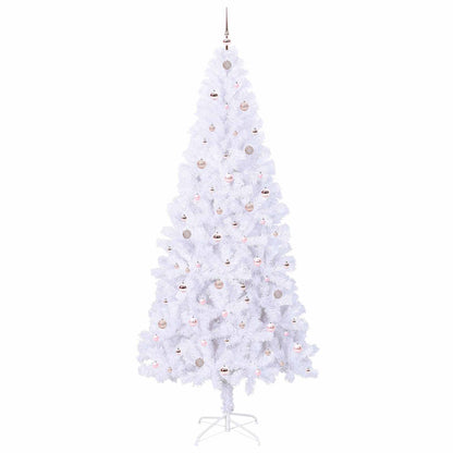 Artificial Christmas Tree with Stand White 240 cm PVC and Steel