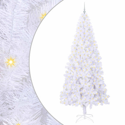 Artificial Christmas Tree with Stand White 240 cm PVC and Steel