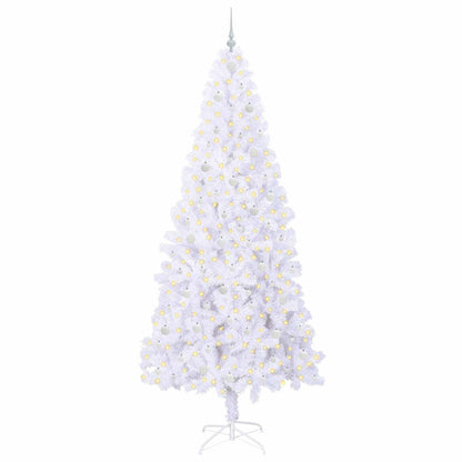 Artificial Christmas Tree with Stand White 240 cm PVC and Steel