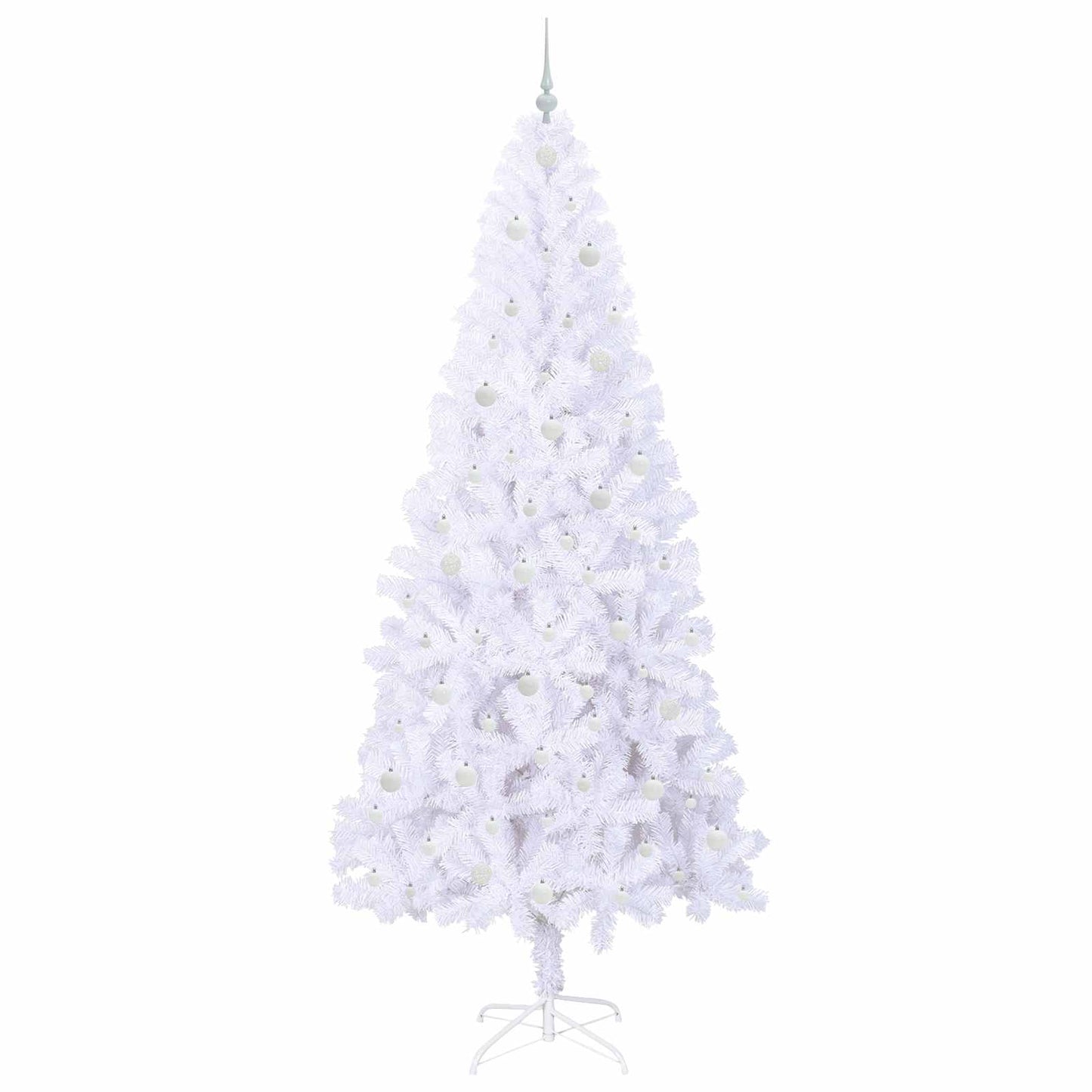 Artificial Christmas Tree with Stand White 240 cm PVC and Steel