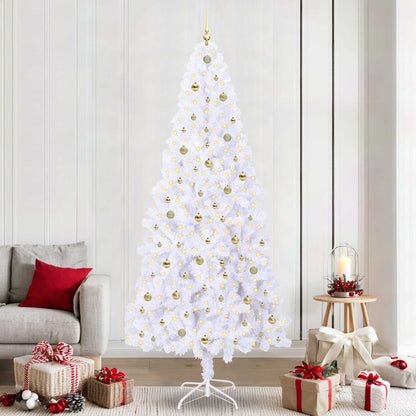 Artificial Christmas Tree with Stand White 240 cm PVC and Steel