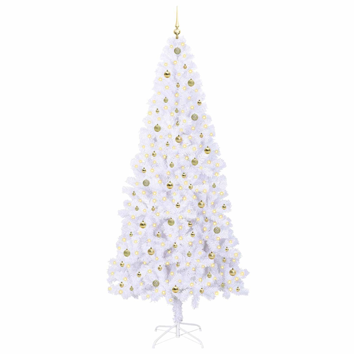 Artificial Christmas Tree with Stand White 240 cm PVC and Steel