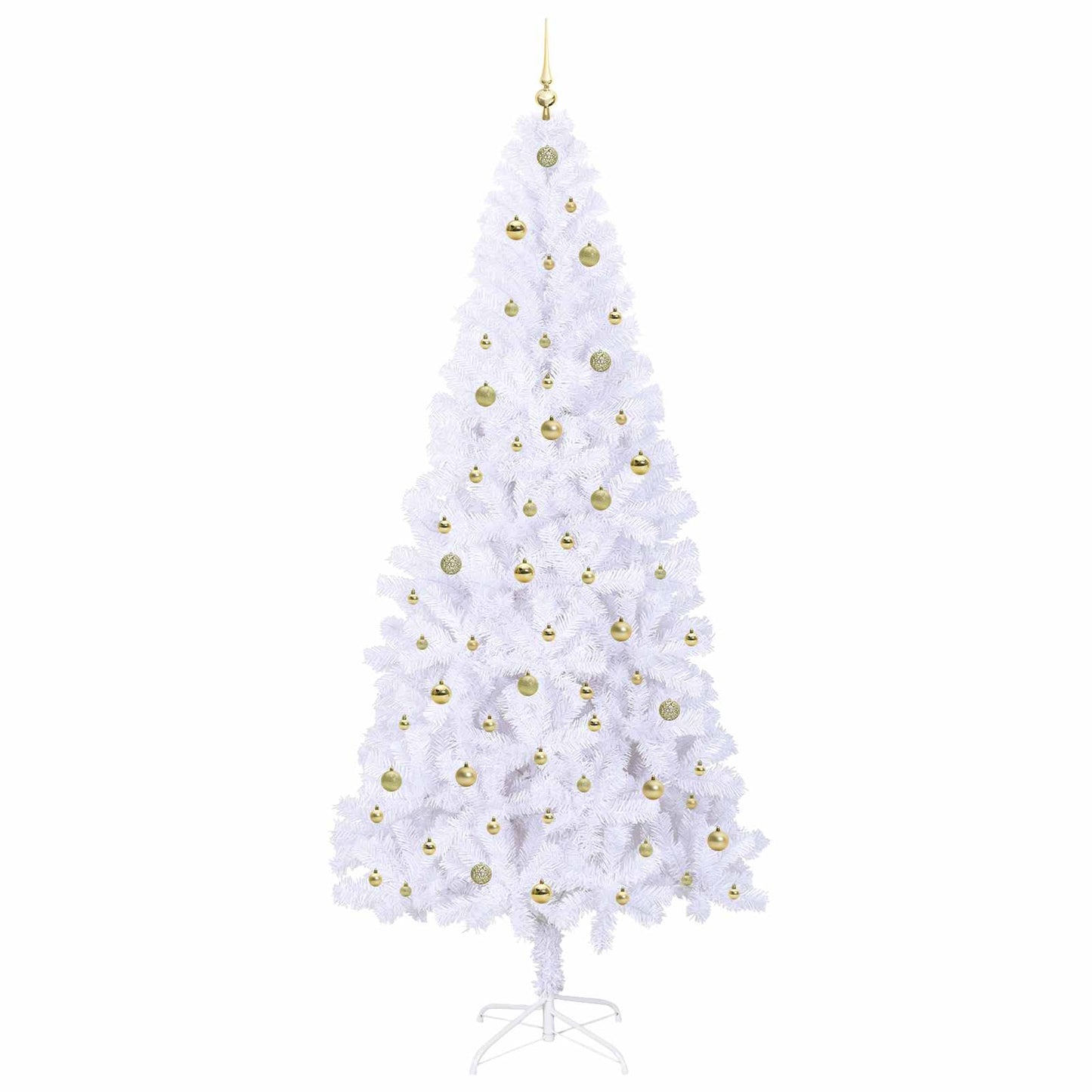 Artificial Christmas Tree with Stand White 240 cm PVC and Steel