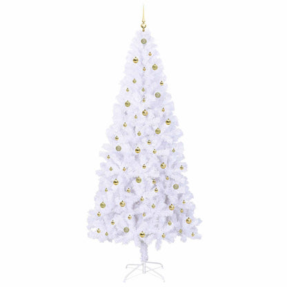 Artificial Christmas Tree with Stand White 240 cm PVC and Steel