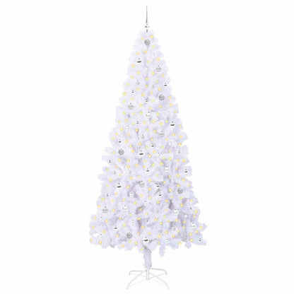 Artificial Christmas Tree with Stand White 240 cm PVC and Steel