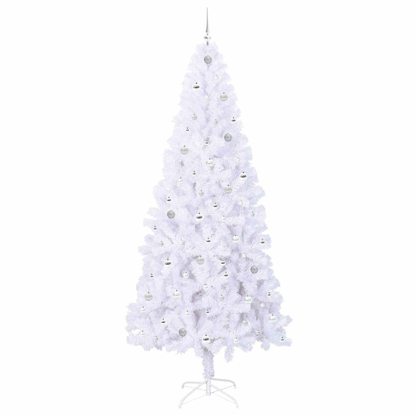 Artificial Christmas Tree with Stand White 240 cm PVC and Steel