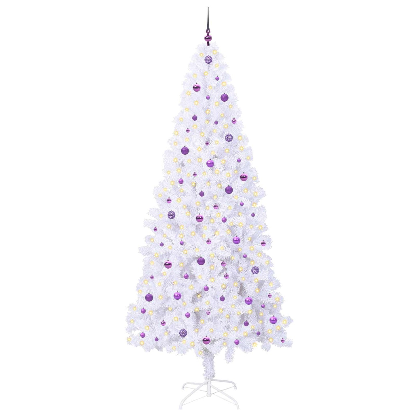 Artificial Christmas Tree with Stand White 240 cm PVC and Steel