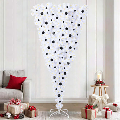 Artificial Christmas Tree with Stand White 240 cm PVC and Steel