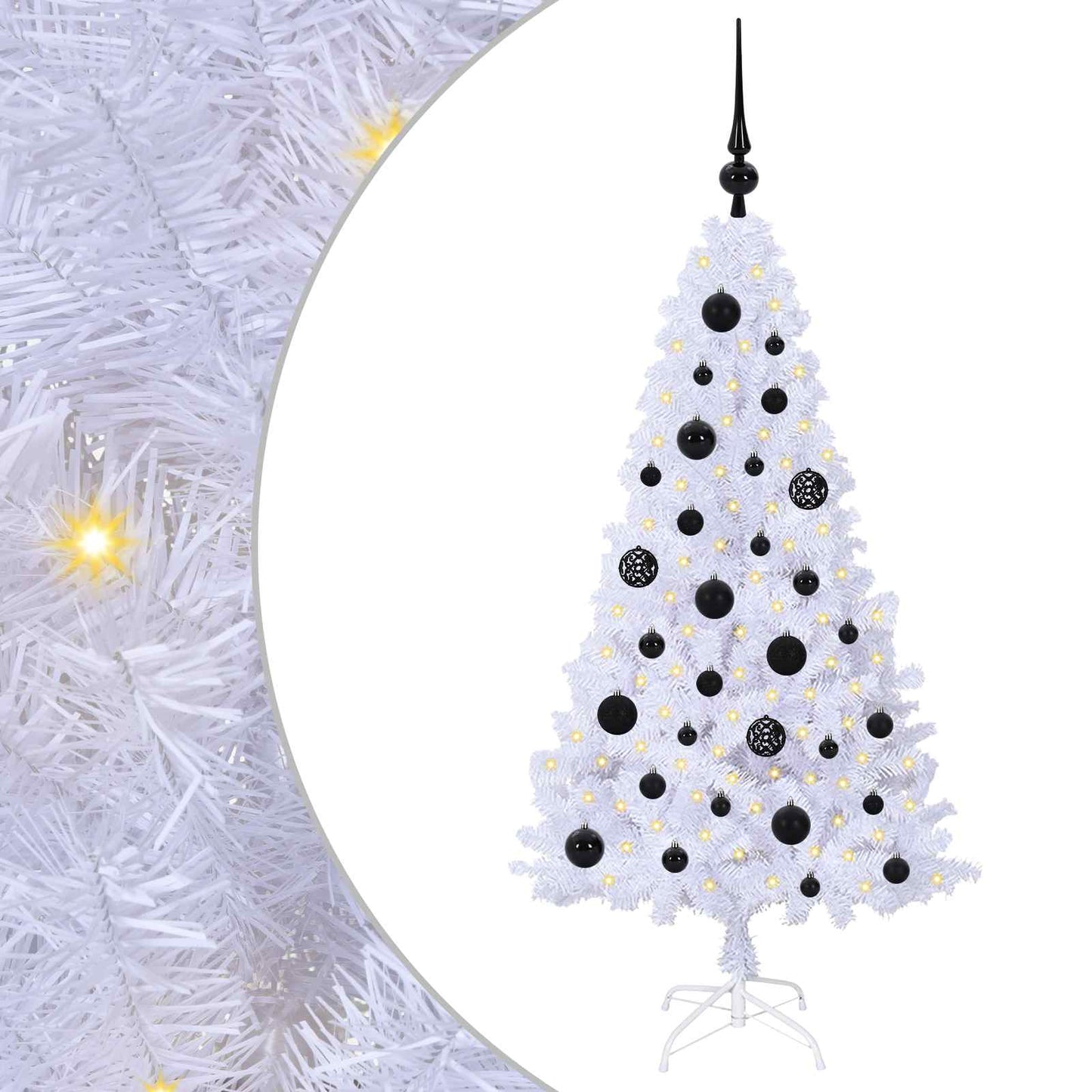 Artificial Christmas Tree with Stand White 120 cm PVC and Steel