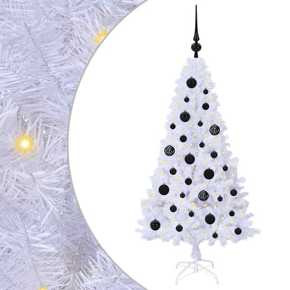 Artificial Christmas Tree with Stand White 120 cm PVC and Steel