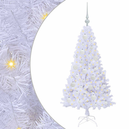 Artificial Christmas Tree with Stand White 120 cm PVC and Steel
