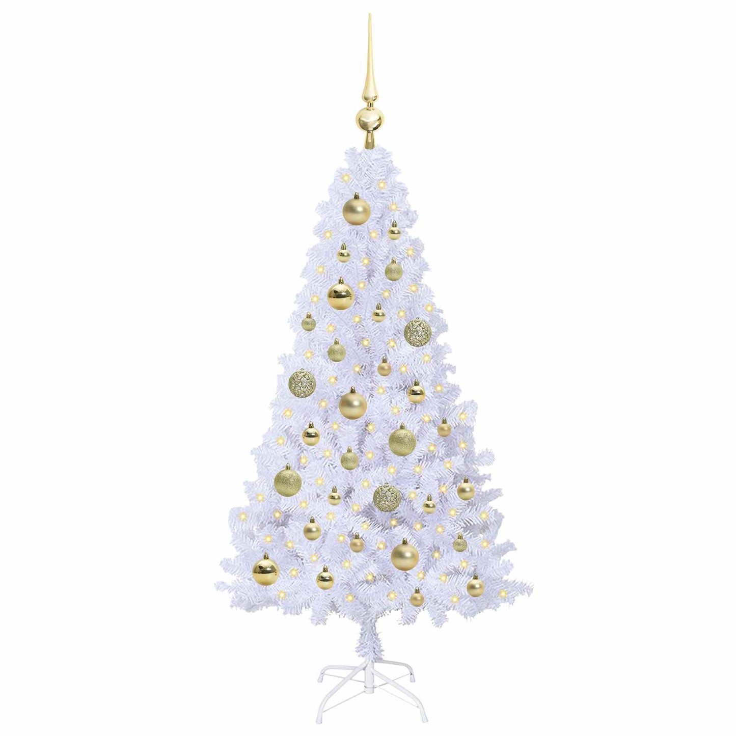 Artificial Christmas Tree with Stand White 120 cm PVC and Steel