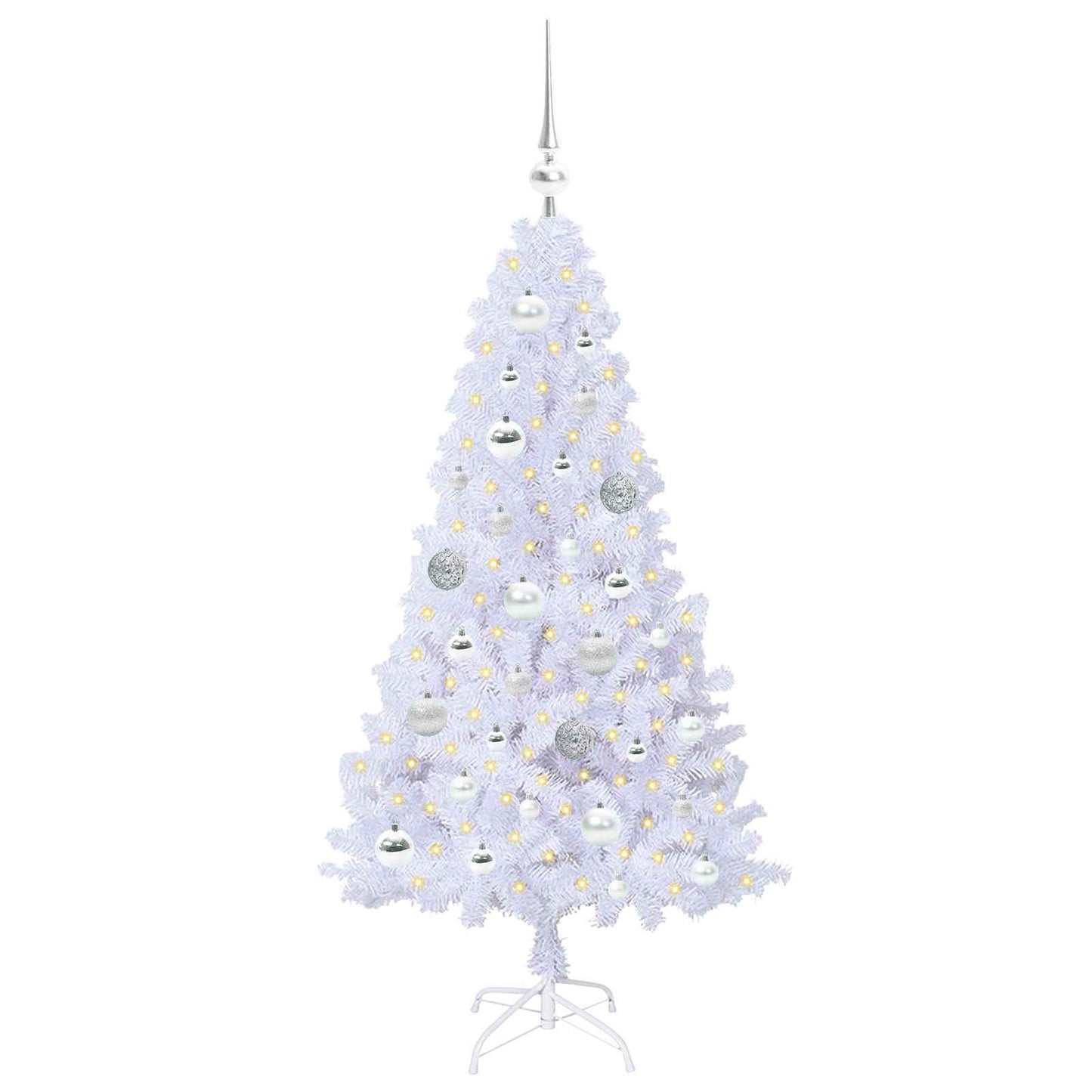 Artificial Christmas Tree with Stand White 120 cm PVC and Steel