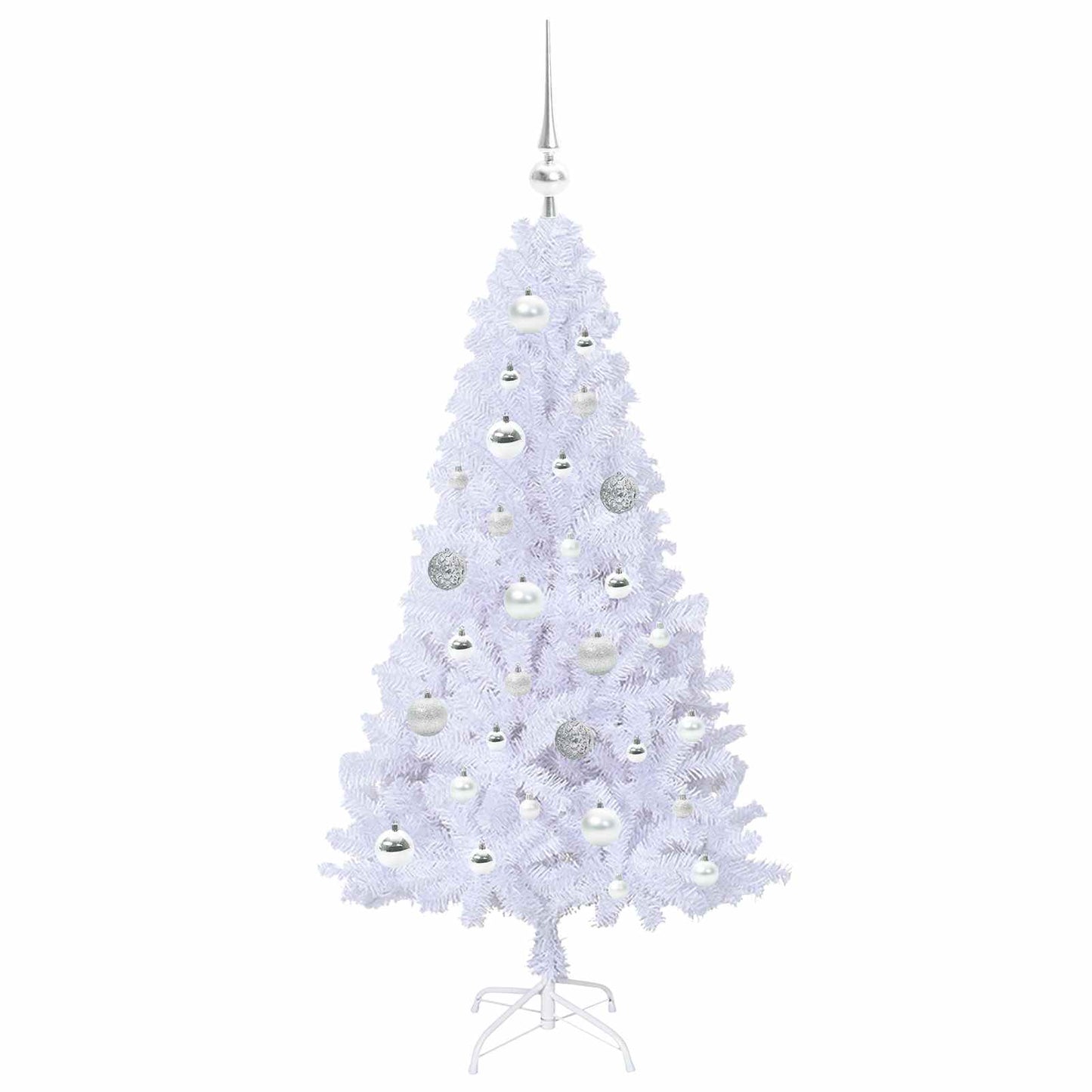 Artificial Christmas Tree with Stand White 120 cm PVC and Steel
