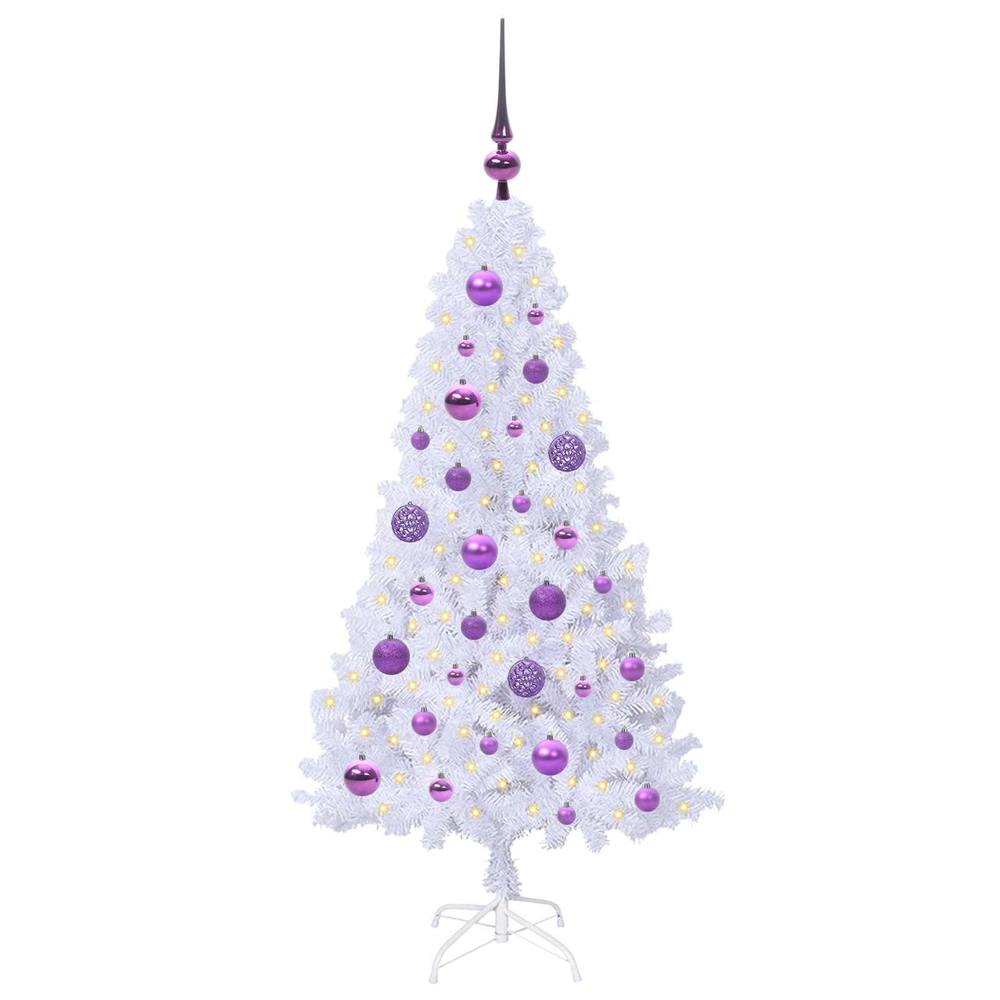 Artificial Christmas Tree with Stand White 120 cm PVC and Steel