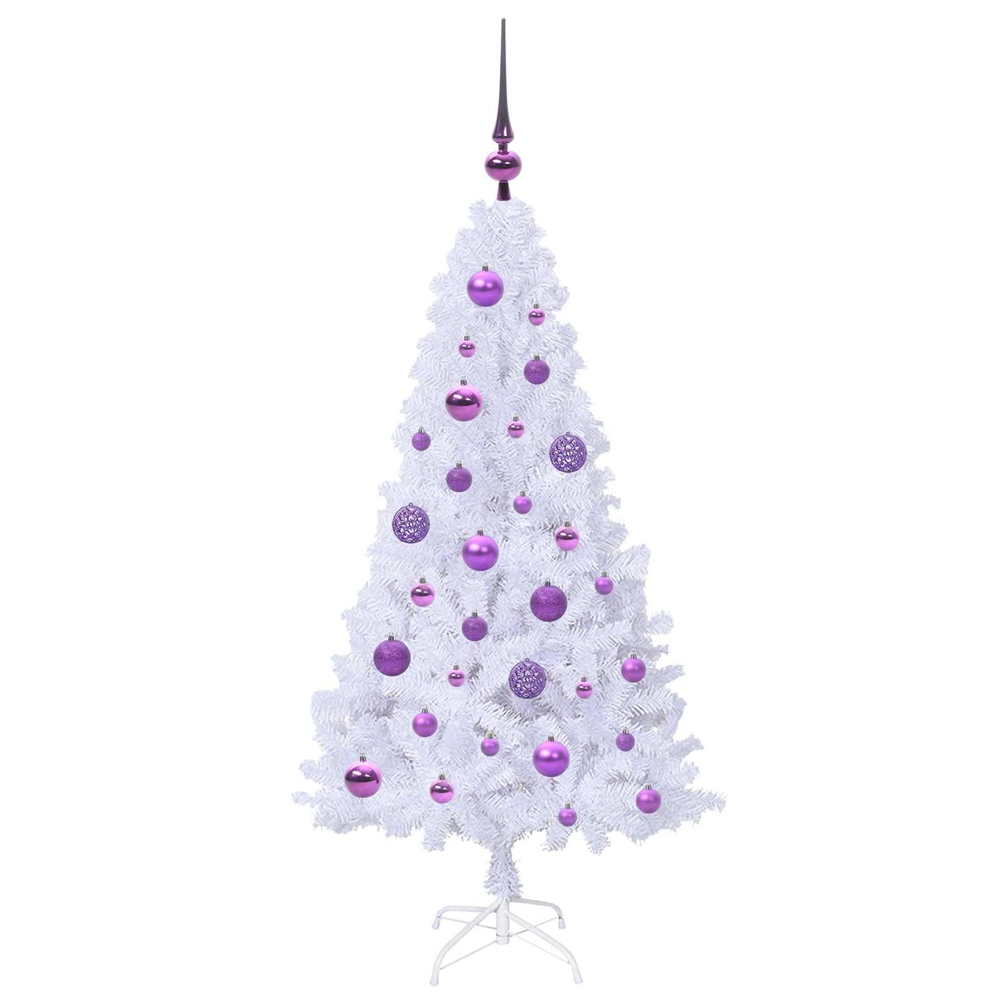 Artificial Christmas Tree with Stand White 120 cm PVC and Steel