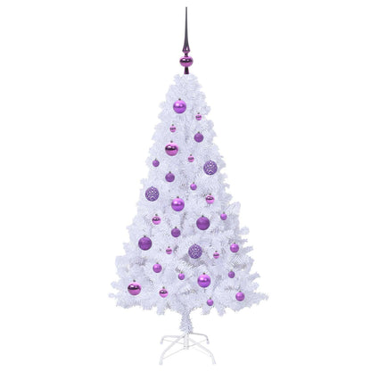 Artificial Christmas Tree with Stand White 120 cm PVC and Steel