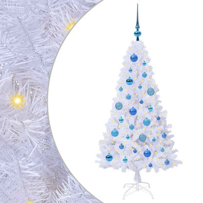 Artificial Christmas Tree with Stand White 120 cm PVC and Steel