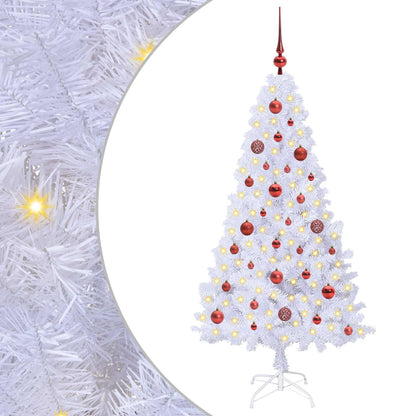 Artificial Christmas Tree with Stand White 150 cm PVC and Steel