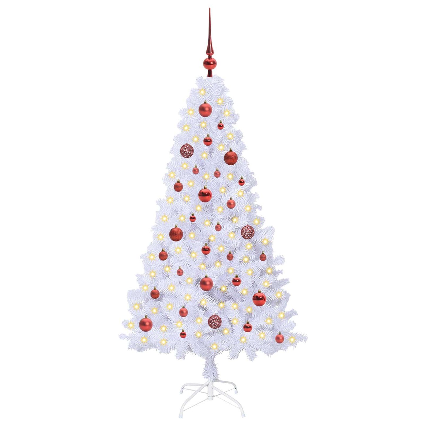 Artificial Christmas Tree with Stand White 150 cm PVC and Steel