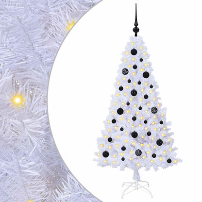 Artificial Christmas Tree with Stand White 150 cm PVC and Steel