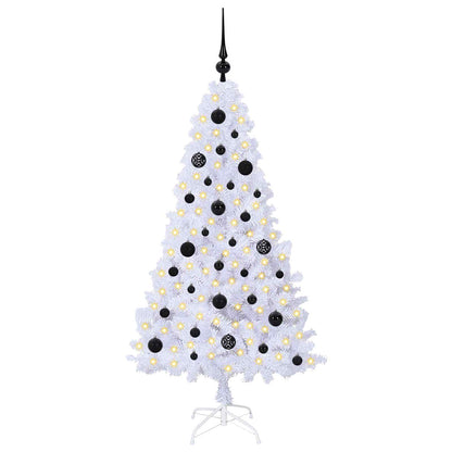 Artificial Christmas Tree with Stand White 150 cm PVC and Steel
