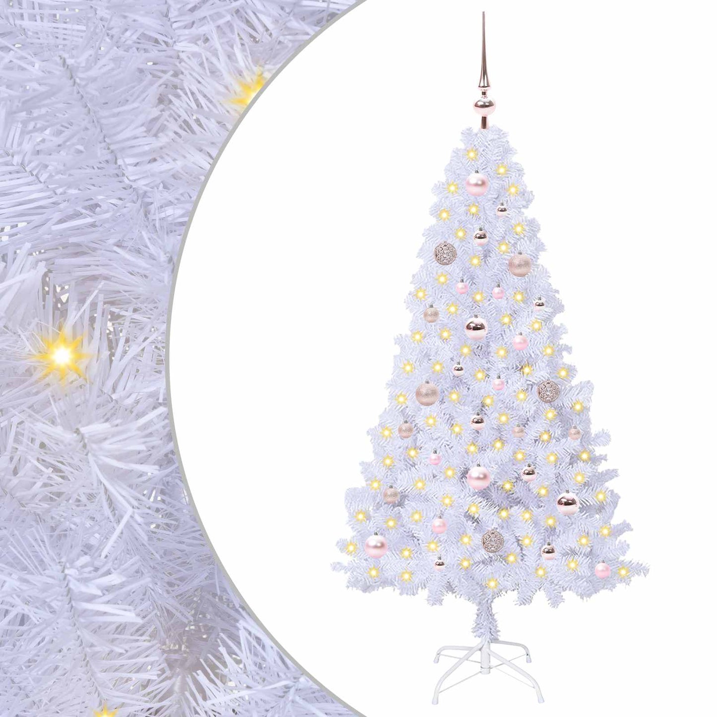 Artificial Christmas Tree with Stand White 150 cm PVC and Steel