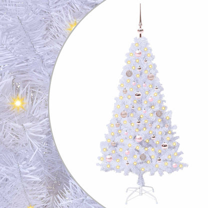 Artificial Christmas Tree with Stand White 150 cm PVC and Steel