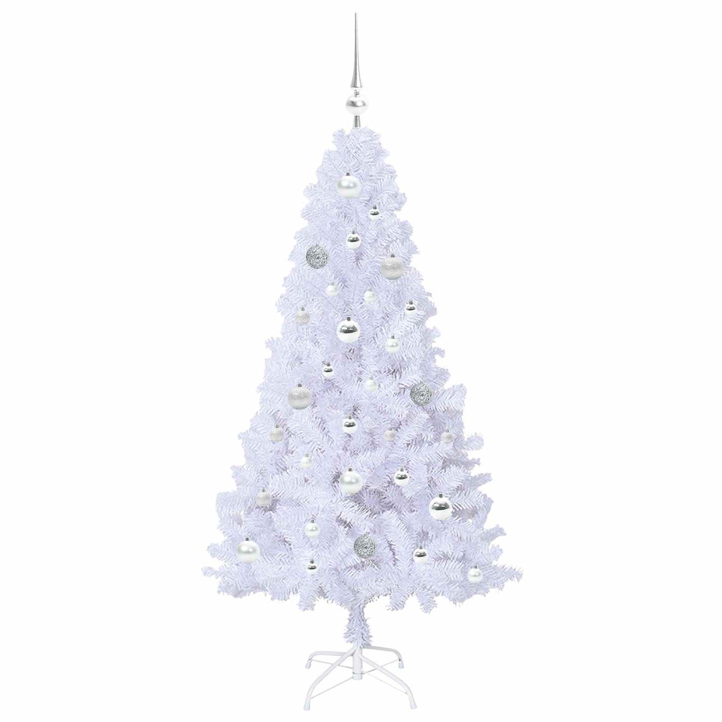 Artificial Christmas Tree with Stand White 150 cm PVC and Steel