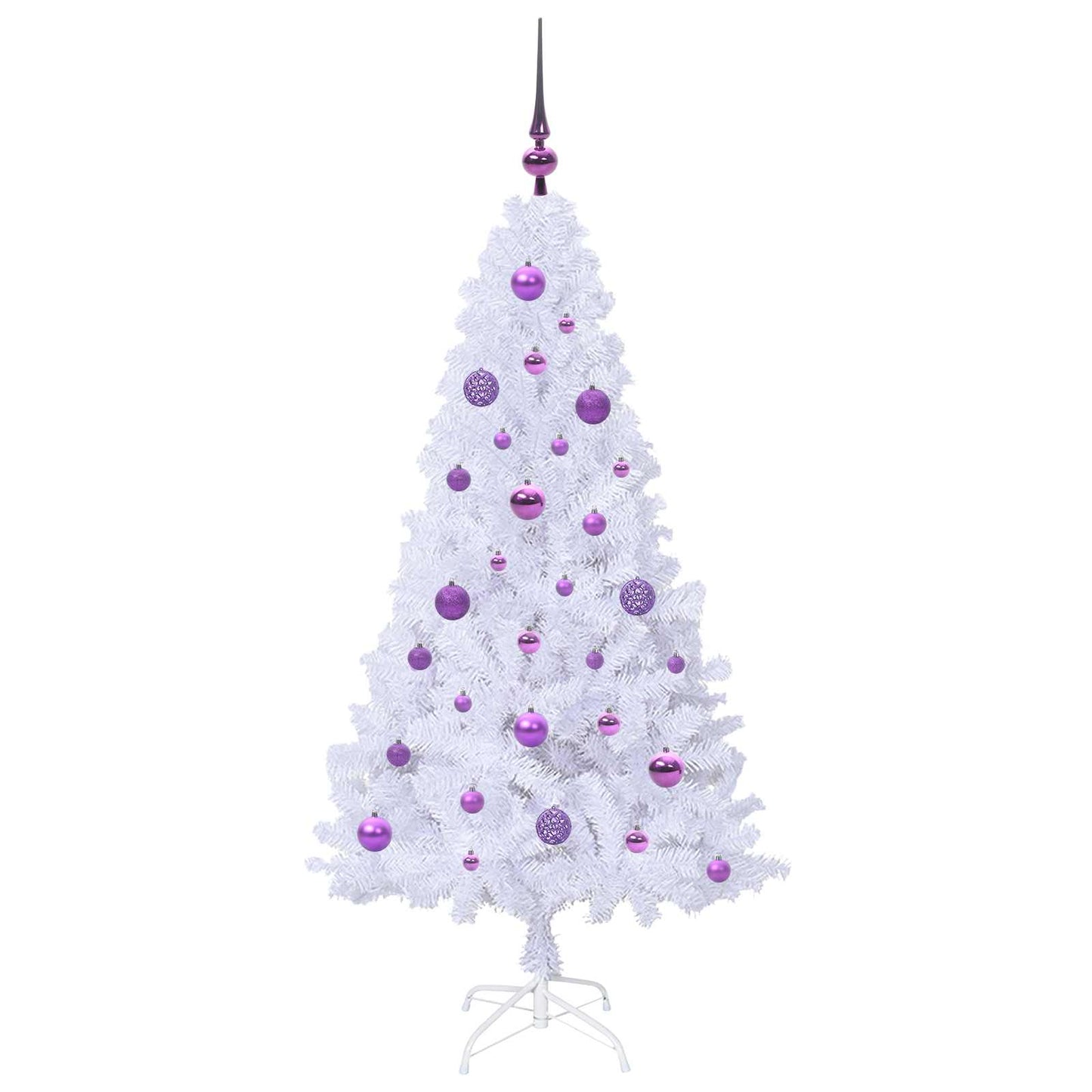 Artificial Christmas Tree with Stand White 150 cm PVC and Steel