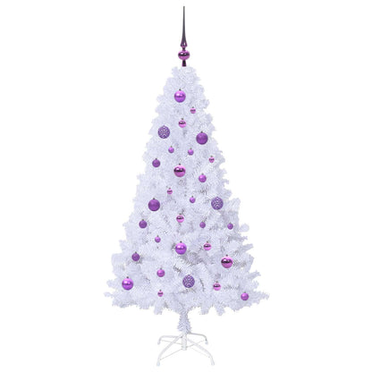 Artificial Christmas Tree with Stand White 150 cm PVC and Steel