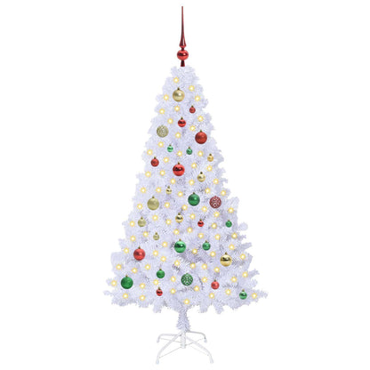 Artificial Christmas Tree with Stand White 150 cm PVC and Steel