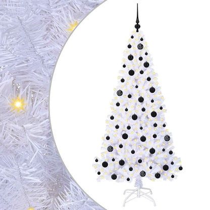 Artificial Christmas Tree with Stand White 180 cm PVC and Steel