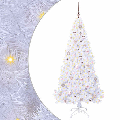 Artificial Christmas Tree with Stand White 180 cm PVC and Steel