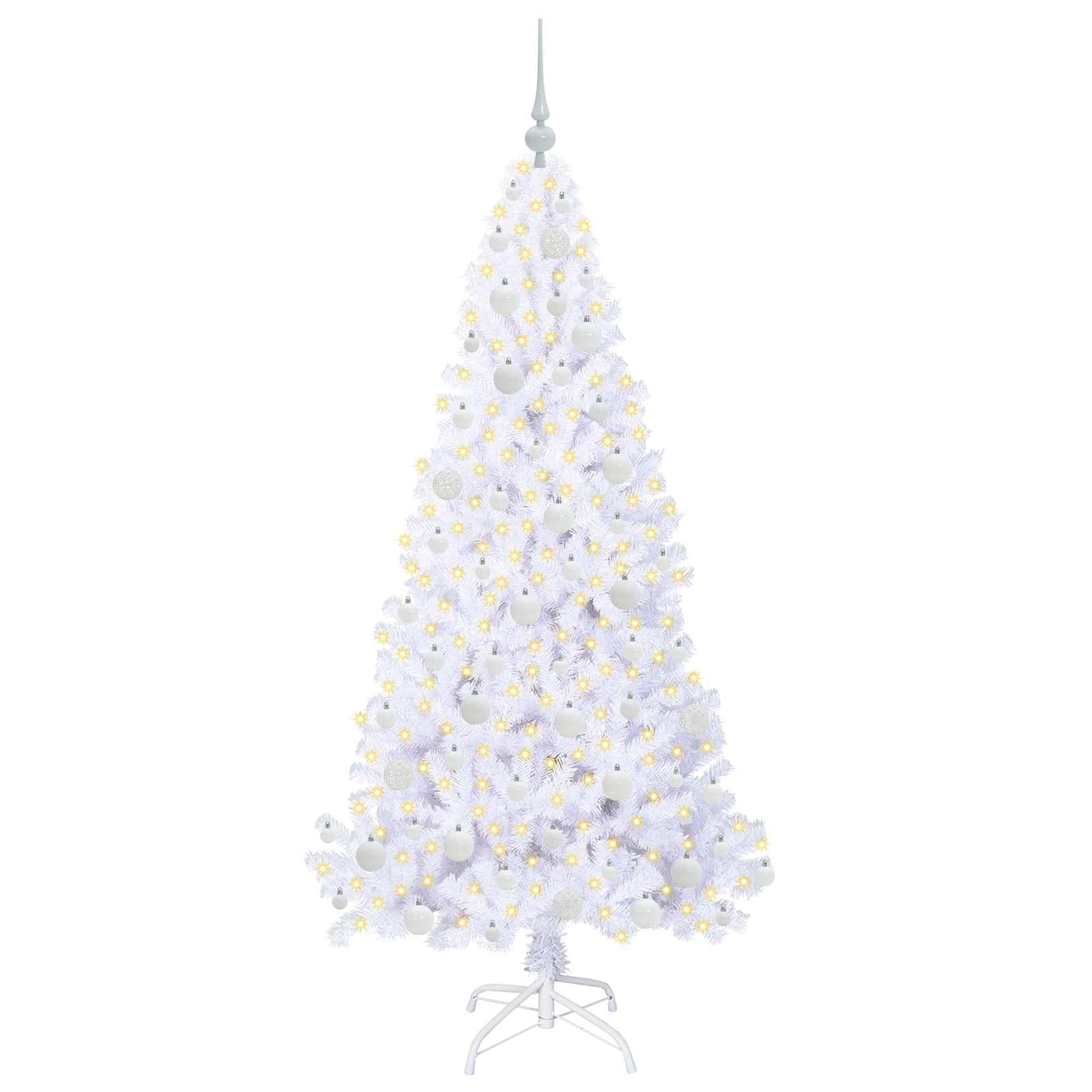 Artificial Christmas Tree with Stand White 180 cm PVC and Steel