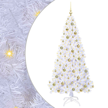 Artificial Christmas Tree with Stand White 180 cm PVC and Steel