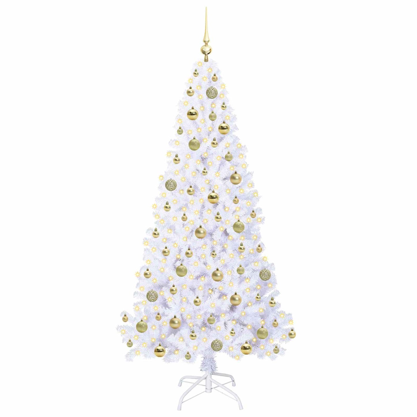 Artificial Christmas Tree with Stand White 180 cm PVC and Steel