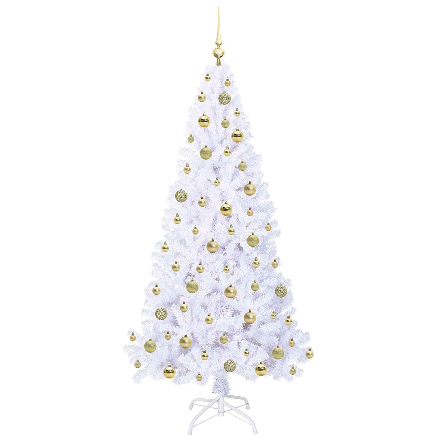Artificial Christmas Tree with Stand White 180 cm PVC and Steel