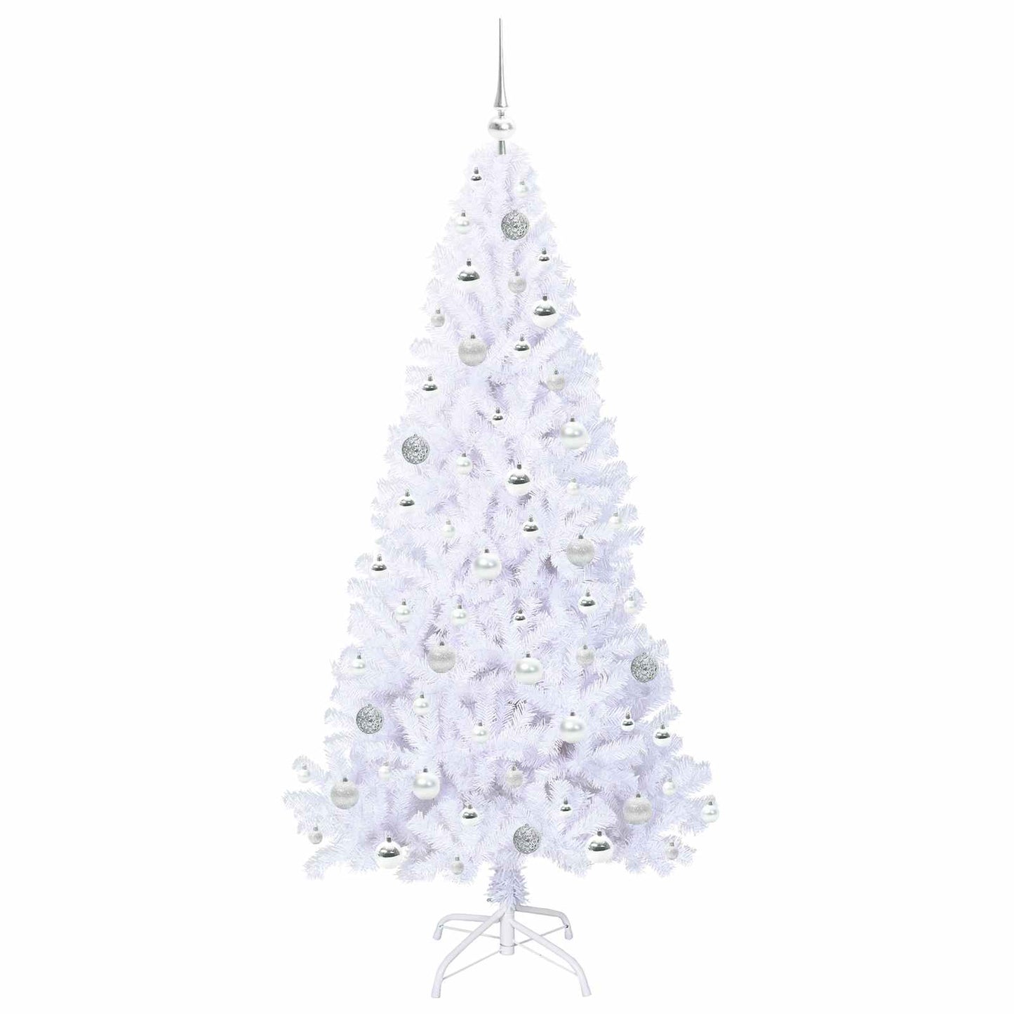 Artificial Christmas Tree with Stand White 180 cm PVC and Steel