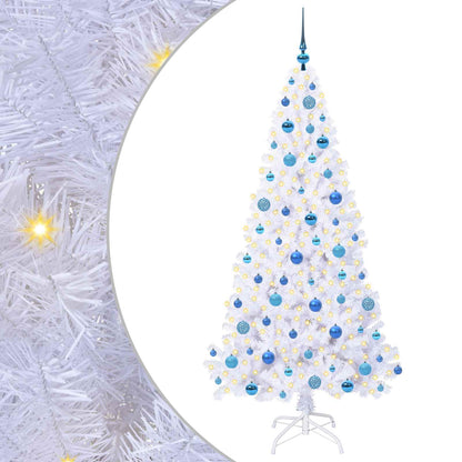 Artificial Christmas Tree with Stand White 180 cm PVC and Steel