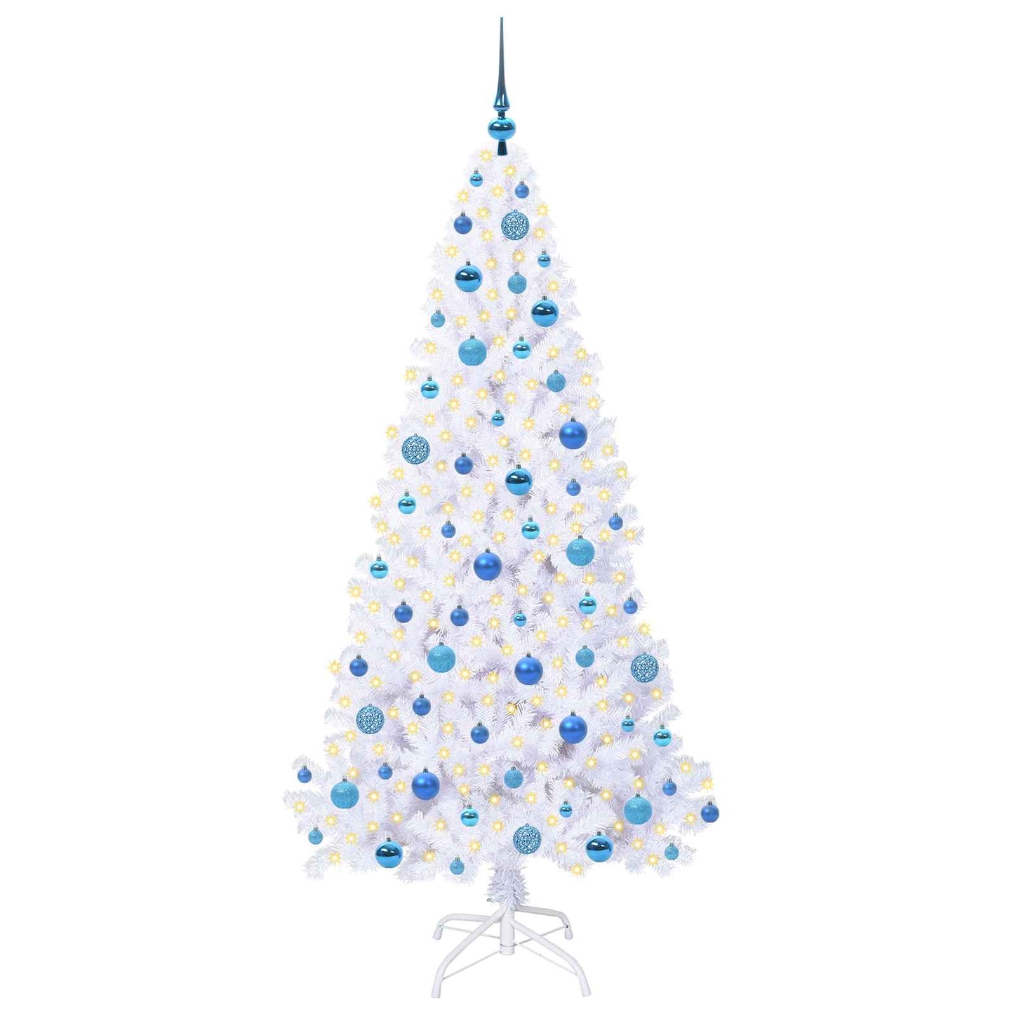 Artificial Christmas Tree with Stand White 180 cm PVC and Steel