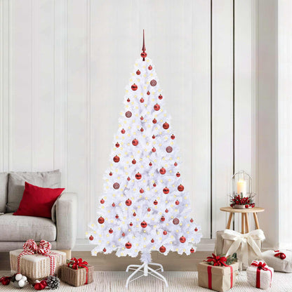 Artificial Christmas Tree with Stand White 210 cm PVC and Steel