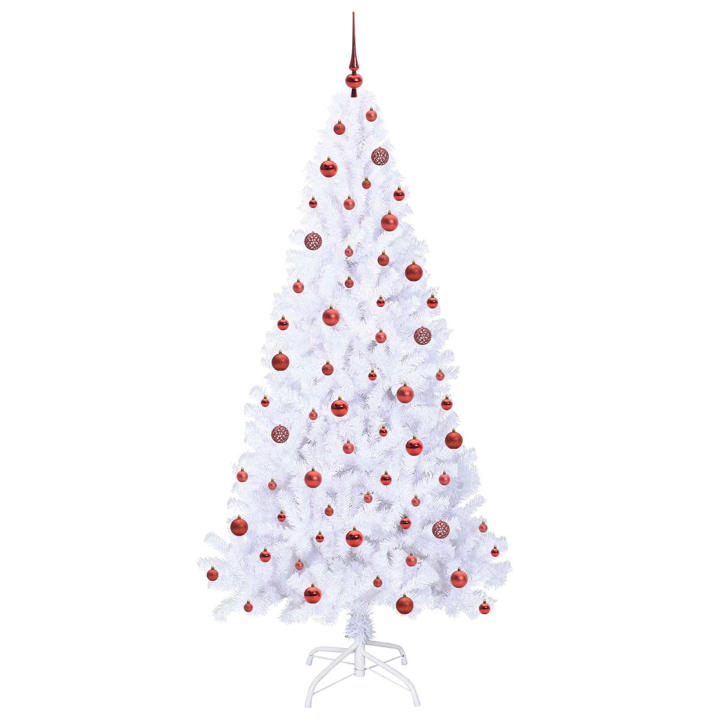 Artificial Christmas Tree with Stand White 210 cm PVC and Steel
