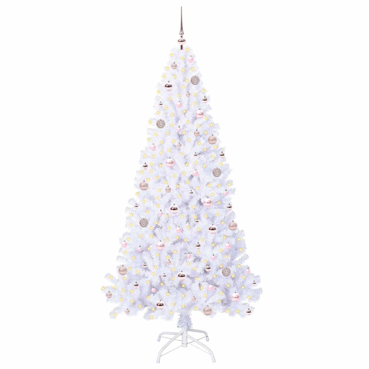 Artificial Christmas Tree with Stand White 210 cm PVC and Steel