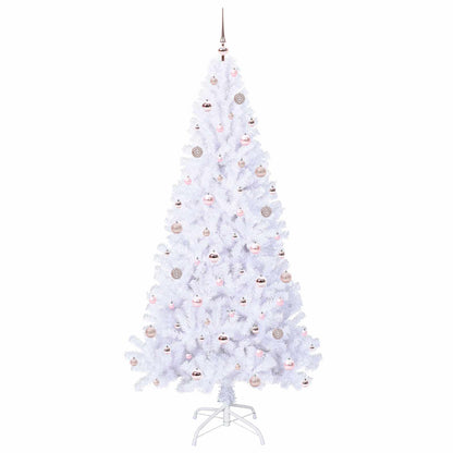 Artificial Christmas Tree with Stand White 210 cm PVC and Steel