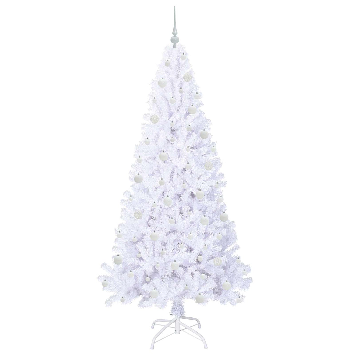 Artificial Christmas Tree with Stand White 210 cm PVC and Steel