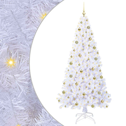 Artificial Christmas Tree with Stand White 210 cm PVC and Steel