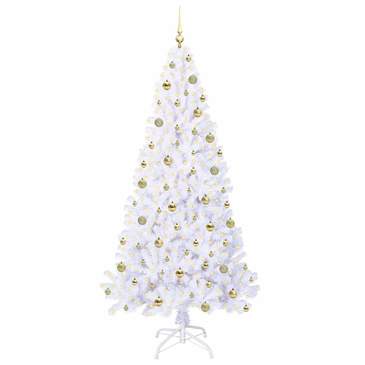 Artificial Christmas Tree with Stand White 210 cm PVC and Steel