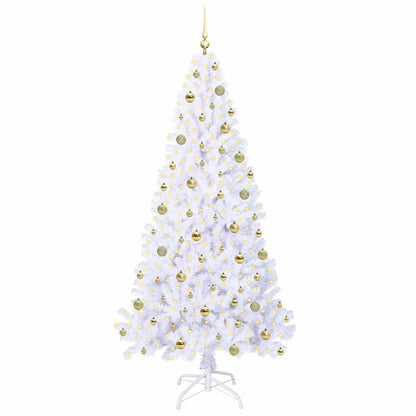 Artificial Christmas Tree with Stand White 210 cm PVC and Steel