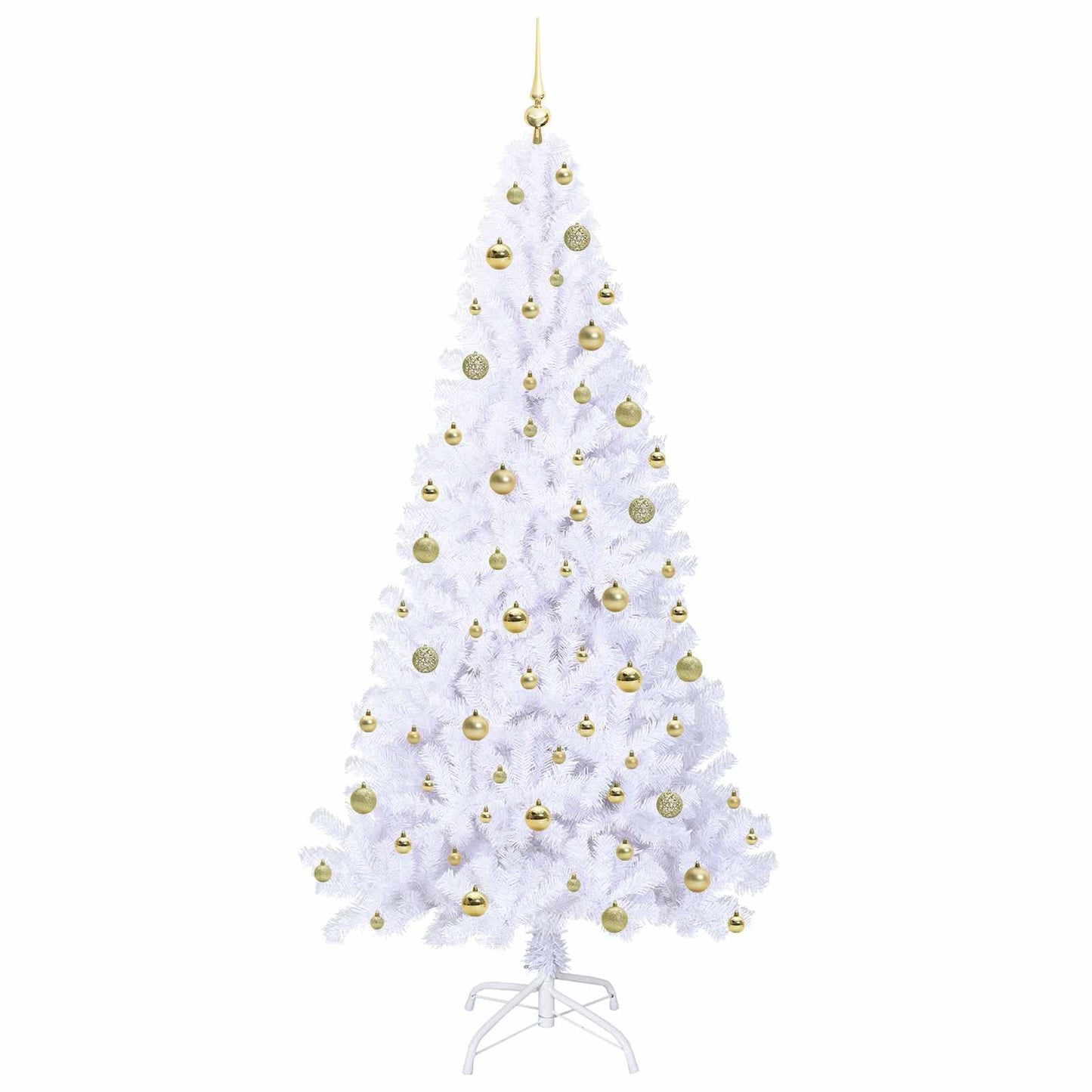 Artificial Christmas Tree with Stand White 210 cm PVC and Steel